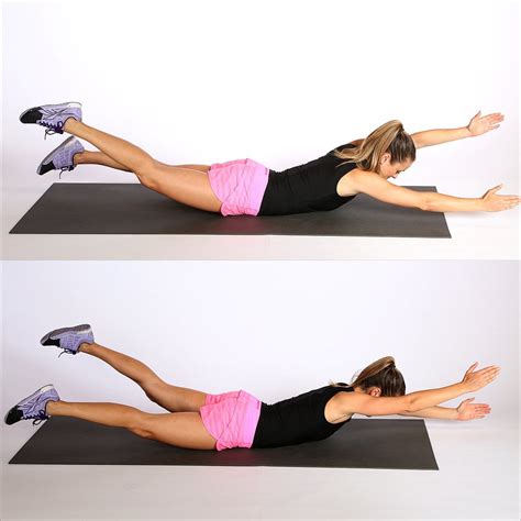 Pilates Swimming Series Reps: 20, alternating sides Lie on your | Butt Workouts For Women at ...