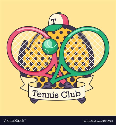 Tennis club logo set of icons sports Royalty Free Vector