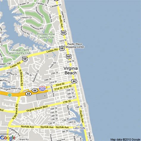 Map Of Virginia Beach Oceanfront Hotels | Virginia Map