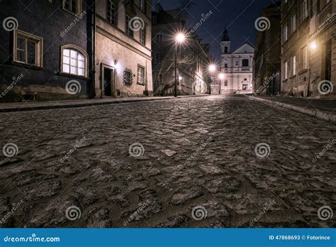 The Street of the Old Town in Warsaw Stock Image - Image of street, paving: 47868693