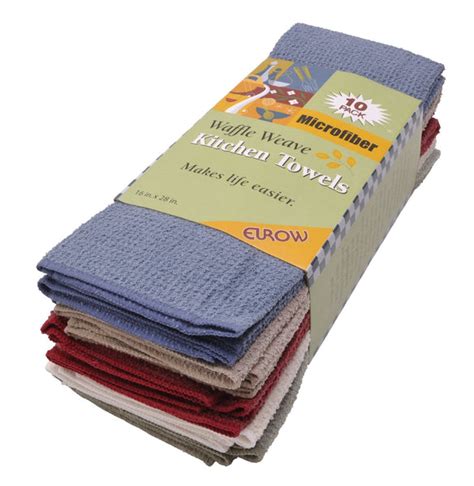 Eurow Microfiber Waffle Weave Fast Dry Kitchen Towels (10-pack)