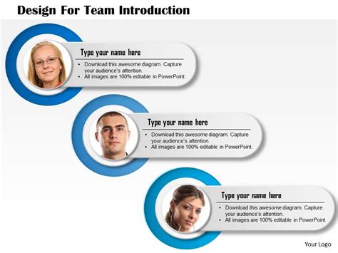 0714 business consulting design for team introduction powerpoint slide template | Presentation ...