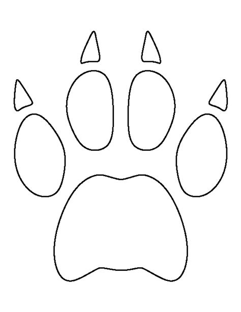 Printable Bobcat Paw Print Template