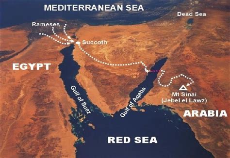 Map showing the Sinai Peninsula in relation to the Jabal al Lawz site ...