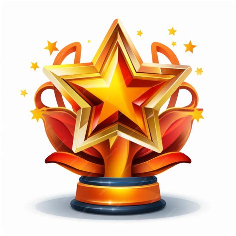 Premium AI Image | a golden star award on a white background