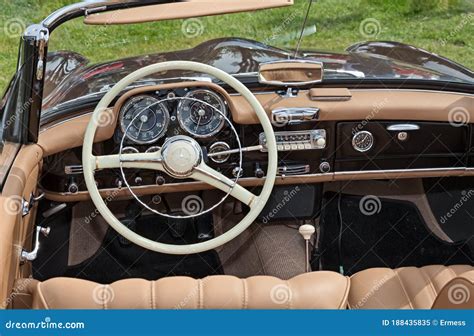 Interior of a Vintage Mercedes 190 SL Cabrio W121 Editorial Image - Image of mercedes ...