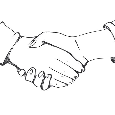 Create a Sketch of a Handshake · Creative Fabrica