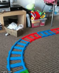 Cat train toy ride - Imgflip