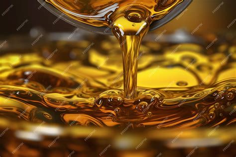 Premium AI Image | Pouring cooking oil on golden background