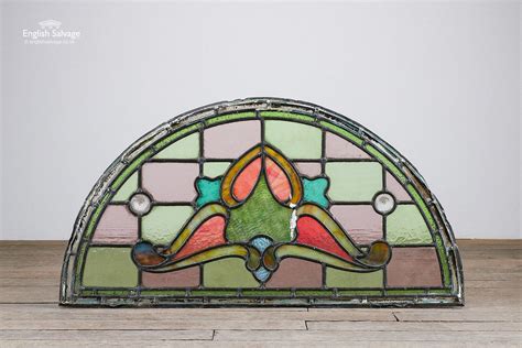 Original Victorian stained glass fanlight