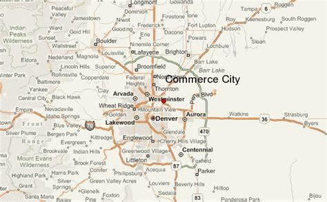 Map Of Commerce City Colorado - Cities And Towns Map