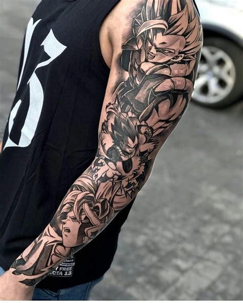 trunkfansclub: Dragon Ball Z Tattoo Sleeve Black And White : Inez Janiak sketch tattoos | Dragon ...