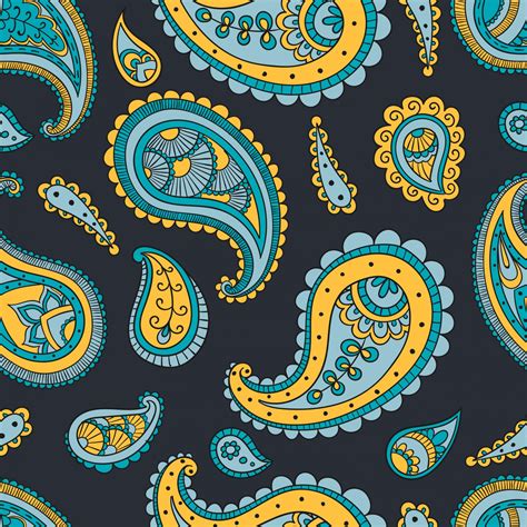 Paisley Pattern Teal Seamless Free Stock Photo - Public Domain Pictures