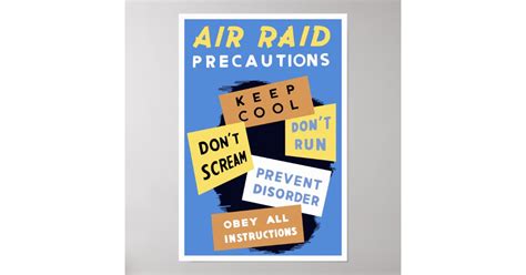 Air Raid Precautions -- WWII Poster | Zazzle.com