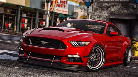 GTA 5, Ford Mustang rotes Auto 2560x1440 QHD Hintergrundbilder, HD, Bild