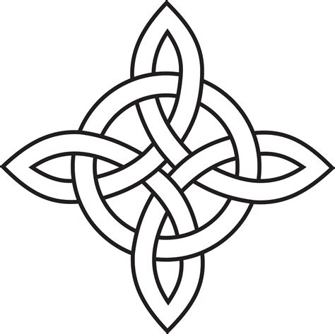 Medieval Celtic Knot Tattoo Celtic, Irish Knots Celtic Symbols, Endless Knot Shape Vector Icon ...