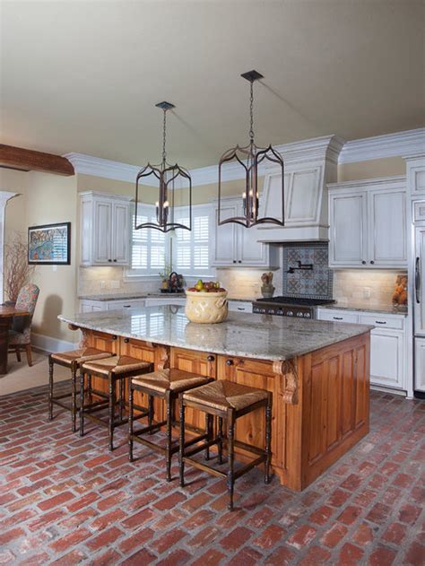 Red Brick Floor Design Ideas & Remodel Pictures | Houzz