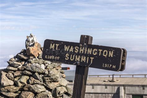 Summit of Mount Washington in New Hampshire Stock Image - Image of ...