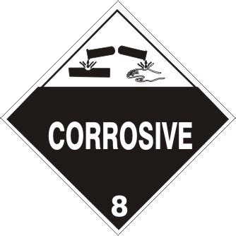 CORROSIVE CLASS 8 PICTO – SHIPPING LABEL ROLL – Safehouse Signs