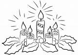 Advent Candles  Coloring Pages sketch template
