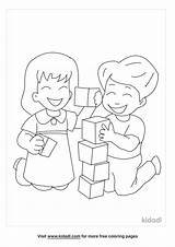 Kids Sharing Coloring Page At Webaniyablog Blog sketch template