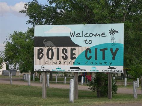 Welcome to Boise City, Oklahoma | Boise city, City sign, Oklahoma