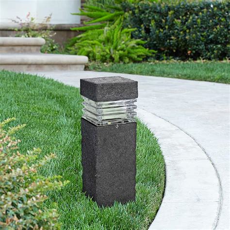 Bollard Stone Finish Low Voltage LED Landscape Path Light - #2X406 | Lamps Plus