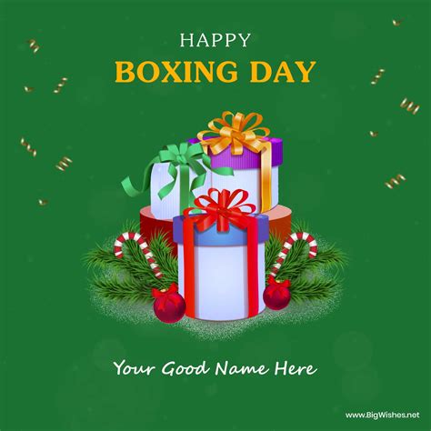 Happy Boxing Day 2024 Cards Online with Name Edit