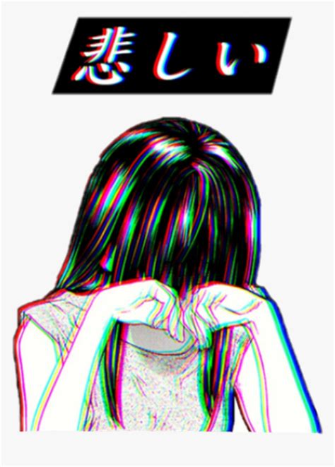 Anime Sticker , Png Download - Aesthetic Anime Girl Crying, Transparent Png , Transparent Png ...