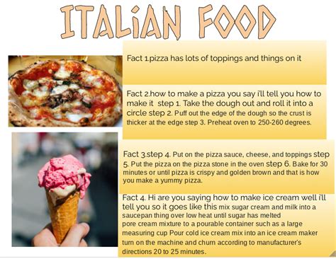 Raymon @ Pt England School: Italy Food Facts