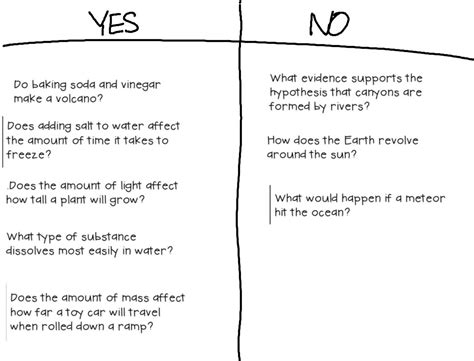 Testable Scientific Questions Examples, Testable Questions for a Science Project | Sciencing ...