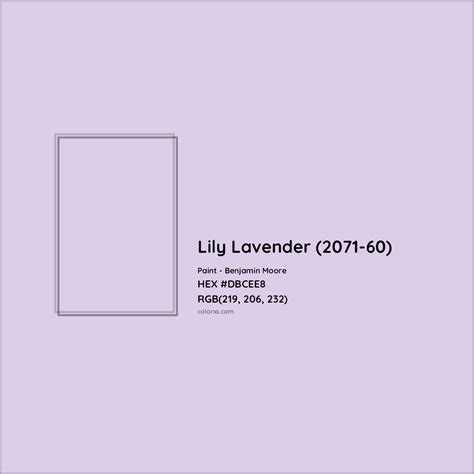 Lily Lavender (2071-60) Complementary or Opposite Color Name and Code ...