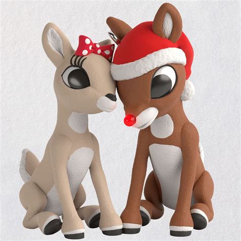 2019 Hallmark Keepsake Ornament Rudolph the Red-Nosed Reindeer Rudolph and Clarice With Light