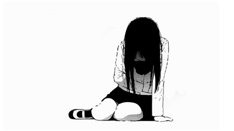 Black And White Anime Girl Sad Wallpapers - Wallpaper Cave