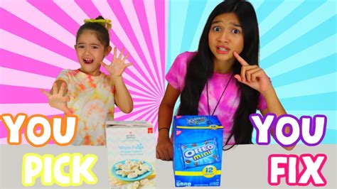 YOU PICK YOU FIX SLIME CHALLENGE |JASMINE AND BELLA - YouTube