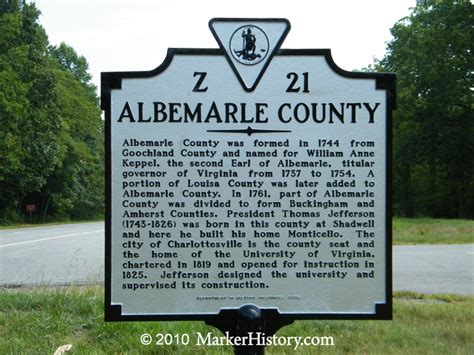 Albemarle County Marker, Z-21