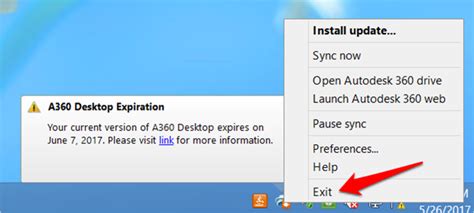 How to turn off the "A360 Desktop Expiration" notification