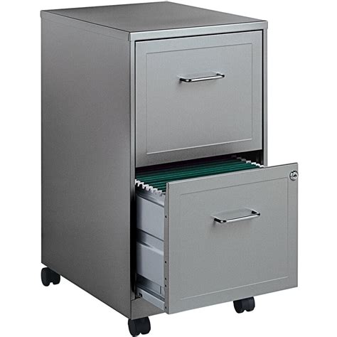 Hirsh Industries 16873 Space Solutions SOHO Arctic Silver Mobile Two-Drawer Vertical File ...