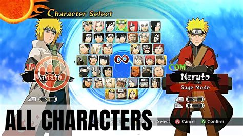 Naruto: Ultimate Ninja Storm 2 - All Characters Showcase (FULL Roster) - YouTube