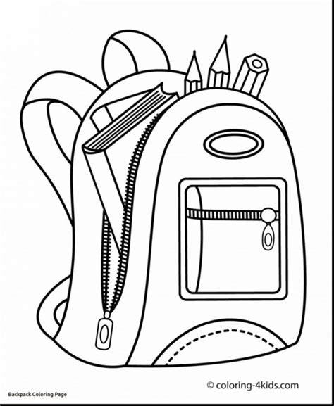 Beautiful Photo of Backpack Coloring Page - entitlementtrap.com