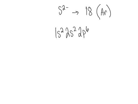 SOLVED: Write the full electron configuration for S2−