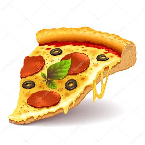 Cheesy pizza slice Stock Vector Image by ©Kolopach #75302543