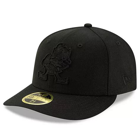 Men's New Era Black Cleveland Browns Throwback Logo Low Profile 59FIFTY ...