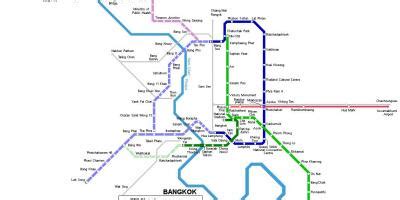 Bangkok subway map - Bkk subway map (Thailand)