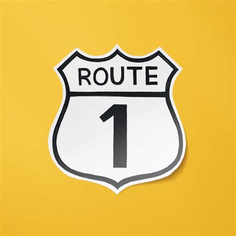 Route 1 Sign Sticker – littlesomethingco