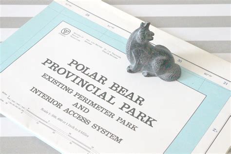 Vintage Map Polar Bear Provincial Park Ontario by MossAndBerry