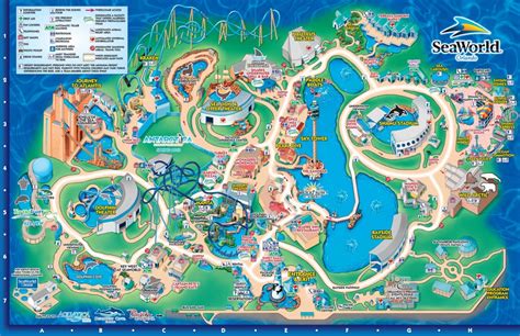 Theme Park & Attractions Map | Seaworld Orlando | Places I'd Like To ...