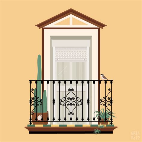 Ventanas y balcones de la ciudad ~ Nazaret Escobedo · Ilustración, animación 2D y diseño gráfico ...