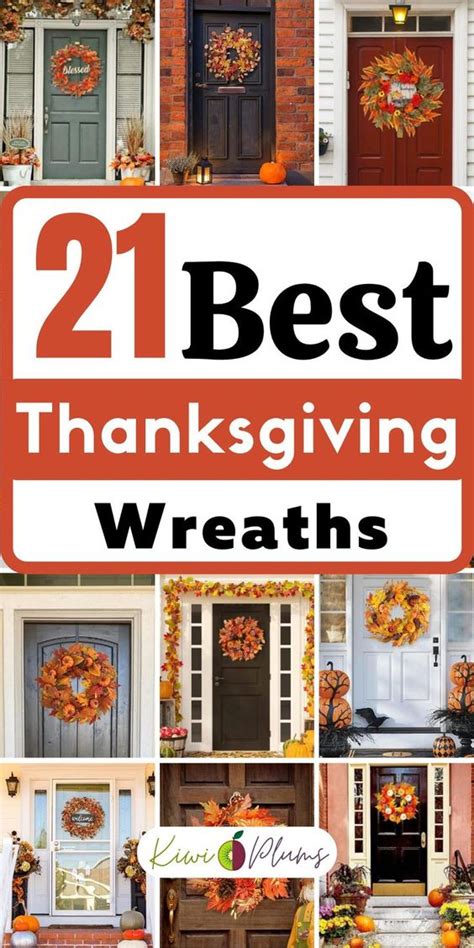 21 Best Thanksgiving Wreaths - Kiwi & Plums