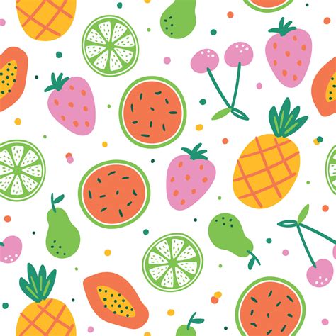 Download Fruit Background In Seamless Pattern | Wallpapers.com